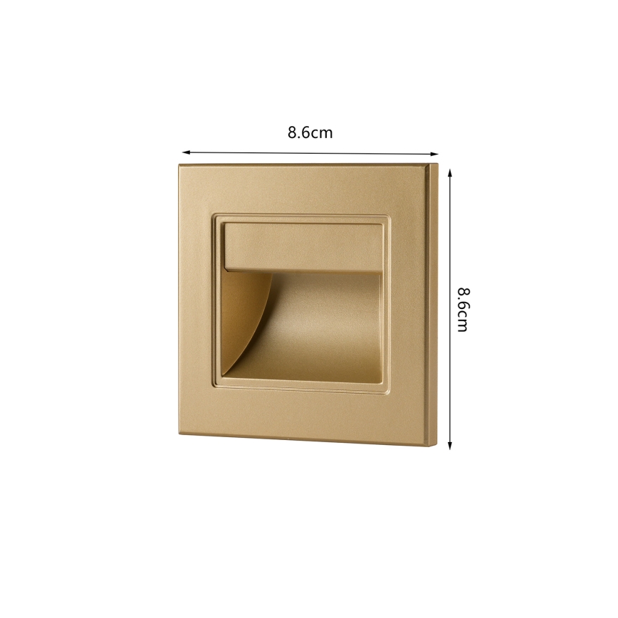 Brilagi - LED svetiljka za stepenište STEP LIGHT LED/1,5W/230V IP44 zlatna