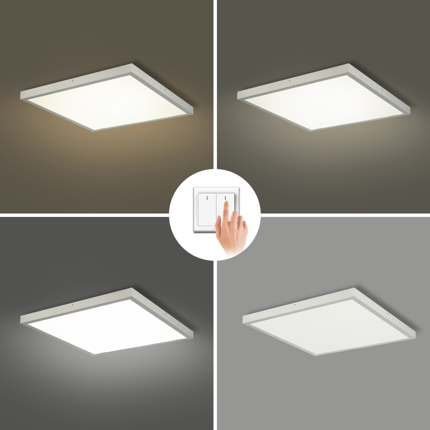 Brilagi - LED plafonsko svetlo za kupatilo FRAME LED/50W/230V 3000/4000/6000K 60x60 cm IP44 srebrna