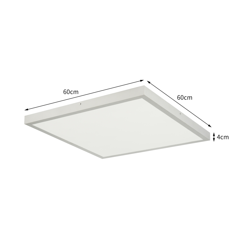 Brilagi - LED plafonsko svetlo za kupatilo FRAME LED/50W/230V 3000/4000/6000K 60x60 cm IP44 srebrna