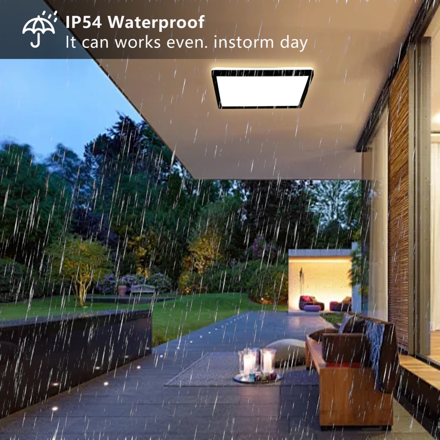 Brilagi - LED stropno svetlo za kupatilo ULTRA SLIM LED/24W/230V 42x42 cm crno IP54