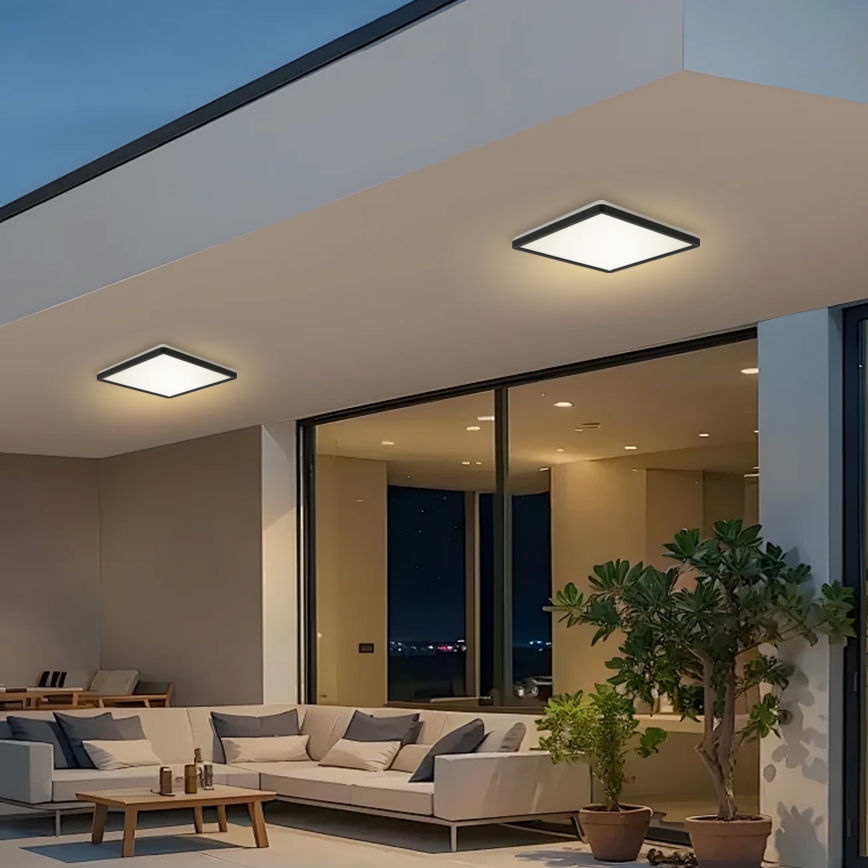 Brilagi - LED stropno svetlo za kupatilo ULTRA SLIM LED/24W/230V 42x42 cm crno IP54