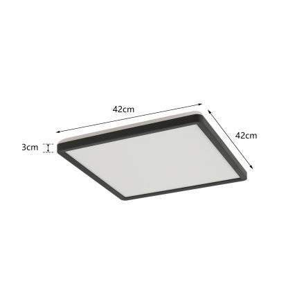 Brilagi - LED stropno svetlo za kupatilo ULTRA SLIM LED/24W/230V 42x42 cm crno IP54