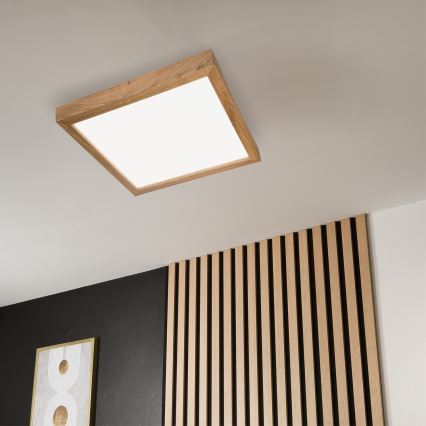 Brilagi - LED plafonsko svetlo za kupatilo WOODY FRAME LED/50W/230V 60x60 cm IP44 hrast