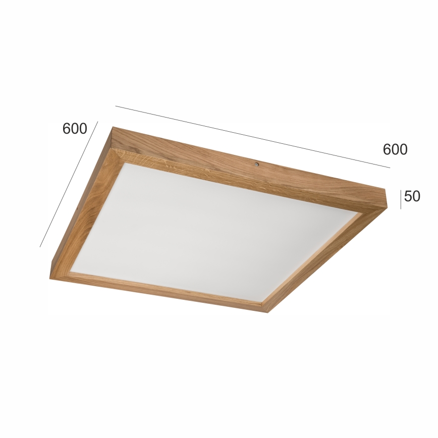 Brilagi - LED plafonsko svetlo za kupatilo WOODY FRAME LED/50W/230V 60x60 cm IP44 hrast