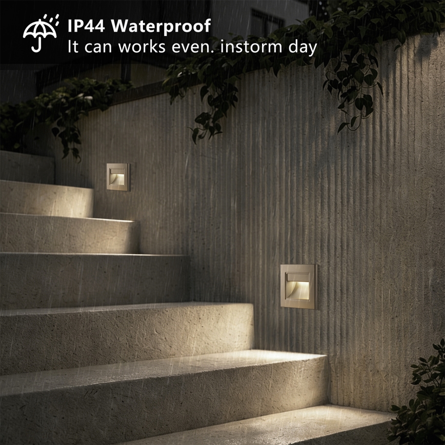 Brilagi - LED svetlo za stepenice STEP LIGHT LED/1,5W/230V IP44 zlatna