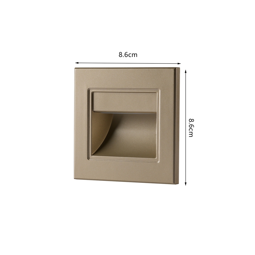 Brilagi - LED svetlo za stepenice STEP LIGHT LED/1,5W/230V IP44 zlatna