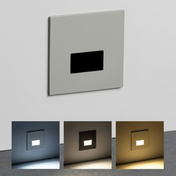 Brilagi - LED svetlo za stepenište JACK LED/3W/230V 3000/4000/6500K IP65 siva