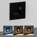 Brilagi - LED svetlo za stepenište sa senzorom pokreta i sumraka JACK LED/3W/230V 3000/4000/6500K IP65 crna