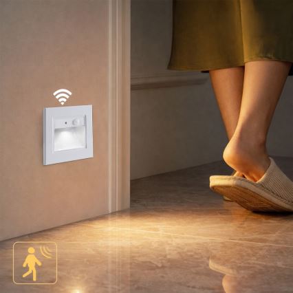 Brilagi - LED svetlo za stepenište sa senzorom STEP LIGHT LED/1,5W/230V IP44 belo