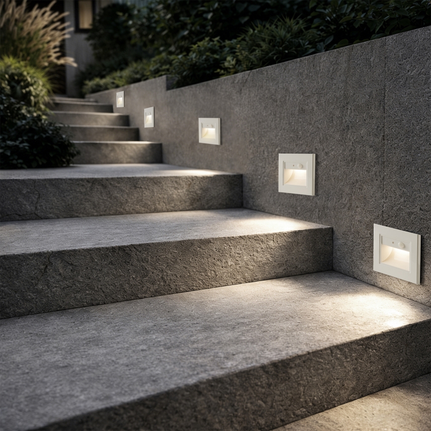 Brilagi - LED svetlo za stepenište sa senzorom STEP LIGHT LED/1,5W/230V IP44 belo