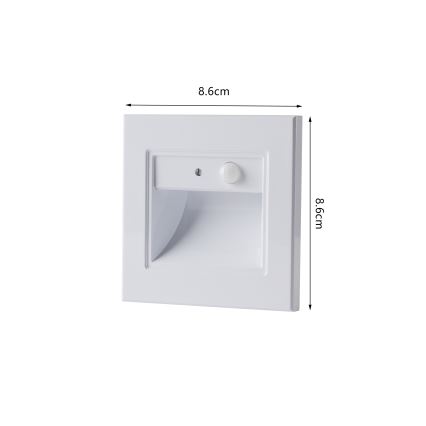 Brilagi - LED svetlo za stepenište sa senzorom STEP LIGHT LED/1,5W/230V IP44 belo