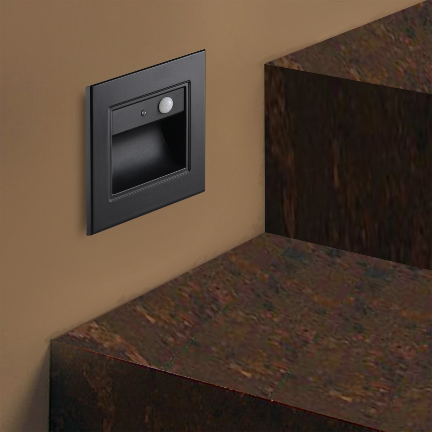 Brilagi - LED svetiljka za stepenište sa senzorom STEP LIGHT LED/1,5W/230V IP44 crna