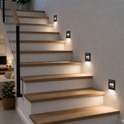 Brilagi - LED svetiljka za stepenište sa senzorom STEP LIGHT LED/1,5W/230V IP44 crna