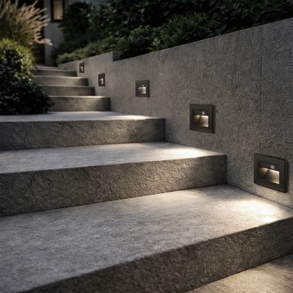 Brilagi - LED svetiljka za stepenište sa senzorom STEP LIGHT LED/1,5W/230V IP44 crna