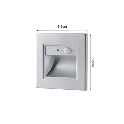 Brilagi - LED svetiljka za stepenište sa senzorom STEP LIGHT LED/1,5W/230V IP44 srebrna