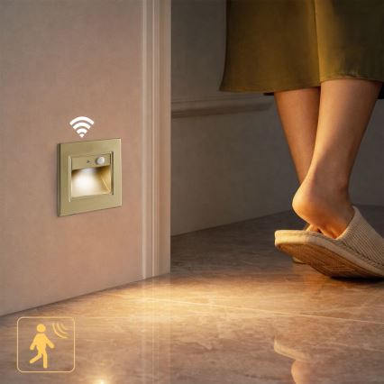 Brilagi - LED svetlo za stepenište sa senzorom STEP LIGHT LED/1,5W/230V IP44 zlatna