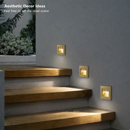 Brilagi - LED svetlo za stepenište sa senzorom STEP LIGHT LED/1,5W/230V IP44 zlatna