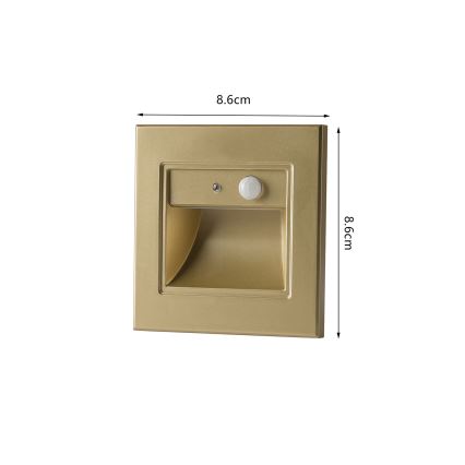 Brilagi - LED svetlo za stepenište sa senzorom STEP LIGHT LED/1,5W/230V IP44 zlatna
