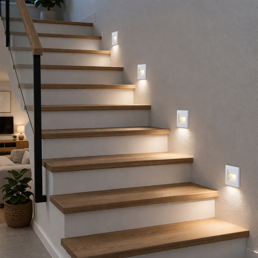 Brilagi - LED svetlo za stepenište STEP LIGHT LED/1,5W/230V IP44 bela