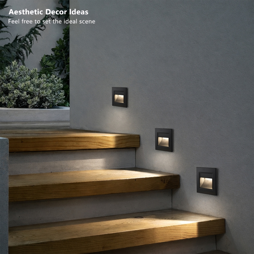 BRILAGI - LED svetlo za stepenište STEP LIGHT LED/1,5W/230V IP44 crna