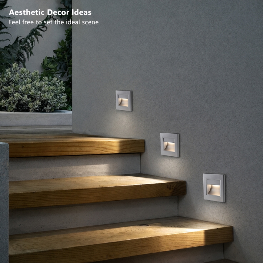 Brilagi - LED svetlo za stepenište STEP LIGHT LED/1,5W/230V IP44 srebrna