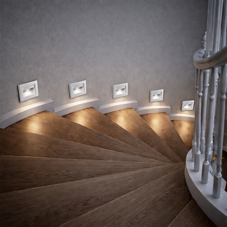 Brilagi - LED svetlo za stepenište STEP LIGHT LED/1,5W/230V IP44 srebrna