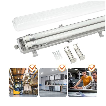 Brilagi - LED tehnička fluorescentna armatura OPTIMA T8 2xG13/18W/230V 4000K IP65 128 cm