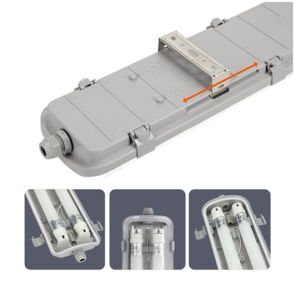 Brilagi - LED tehničko fluorescentno svetlo OPTIMA T8 2xG13/18W/230V 4000K IP65 128 cm - paleta 110 kom