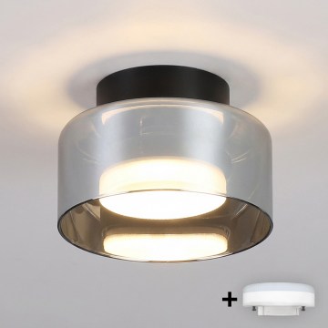 Brilagi - LED Ugradna stropna svetiljka AURA LUX 1xGX53/30W/230V, prečnika 13 cm, crna/dimljena