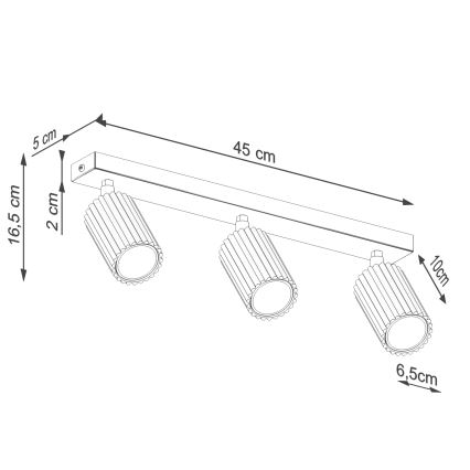 Brilagi - LED ugradna svetiljka CRESTO 3xGU10/10W/230V zlatna