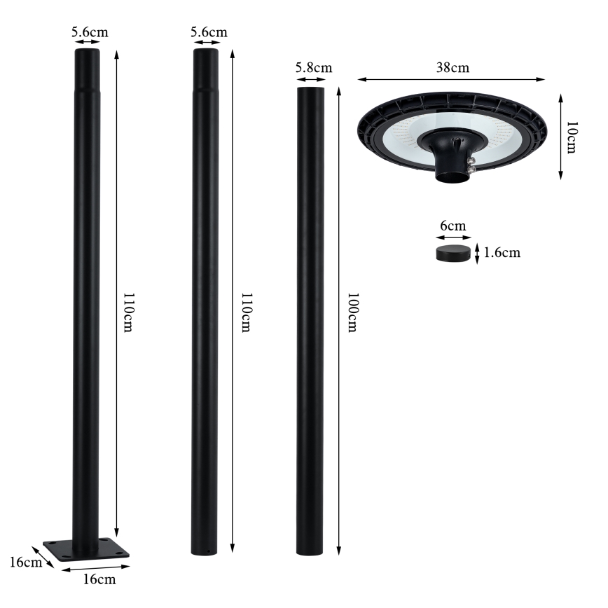 Brilagi - LED ulična lampa URBANSPARK LED/120W/230V crna IP65