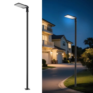 Brilagi - LED ulična lampa za spoljašnju upotrebu sa stubom i zglobom 4 m URBANLIGHT LED/200W/230V crna IP65