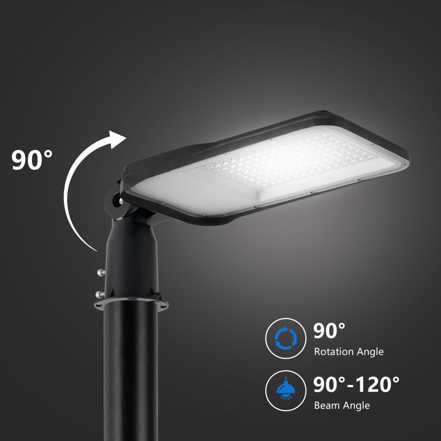 Brilagi - LED ulična lampa za spoljašnju upotrebu sa stubom i zglobom 4 m URBANLIGHT LED/100W/230V crna IP65