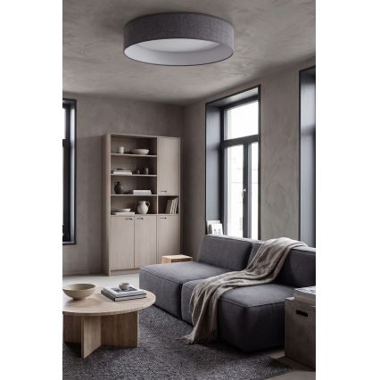 BRILAGI - LED plafonsko svetlo VELVET SMARTIX, prigušiva, LED/36W/230V 3000-6000K, prečnik 55 cm, sivo, Wi-Fi Tuya Beacon + daljinski upravljač
