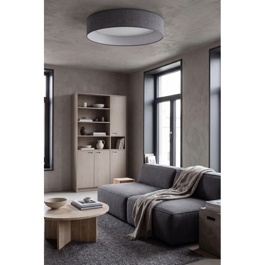 BRILAGI - LED plafonsko svetlo VELVET SMARTIX, prigušiva, LED/36W/230V 3000-6000K, prečnik 55 cm, sivo, Wi-Fi Tuya Beacon + daljinski upravljač