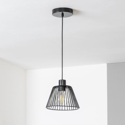 Brilagi - LED viseći luster na sajli CERIA WIRE 1xE27/40W/230V prečnik 21 cm crna