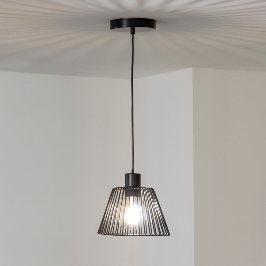 Brilagi - LED viseći luster na sajli CERIA WIRE 1xE27/40W/230V prečnik 21 cm crna