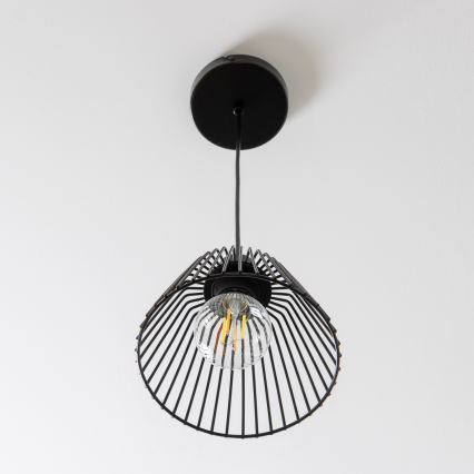 Brilagi - LED viseći luster na sajli CERIA WIRE 1xE27/40W/230V prečnik 21 cm crna