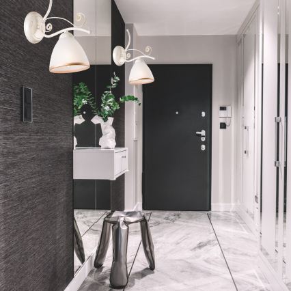 Brilagi - LED zidna lampa ANTICO 1xE27/60W/230V bela patina