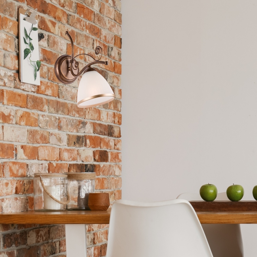 Brilagi - LED zidna lampa ANTICO 1xE27/60W/230V patinirana bronza