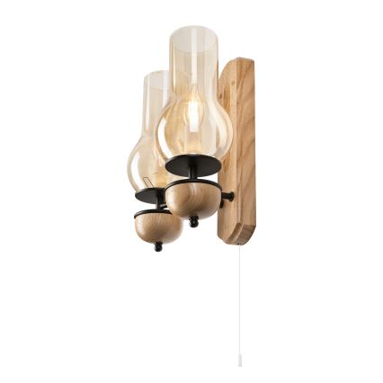 Brilagi - LED zidna lampa COTTAGE 2xE14/40W/230V hrast/braon