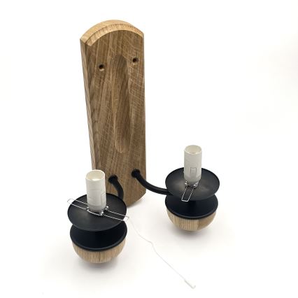 Brilagi - LED zidna lampa COTTAGE 2xE14/40W/230V hrast/braon