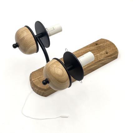 Brilagi - LED zidna lampa COTTAGE 2xE14/40W/230V hrast/braon