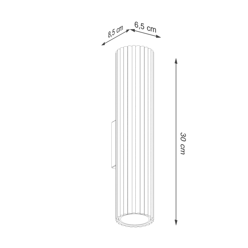 Brilagi - LED zidna lampa CRESTO 2xGU10/10W/230V 30 cm bordo