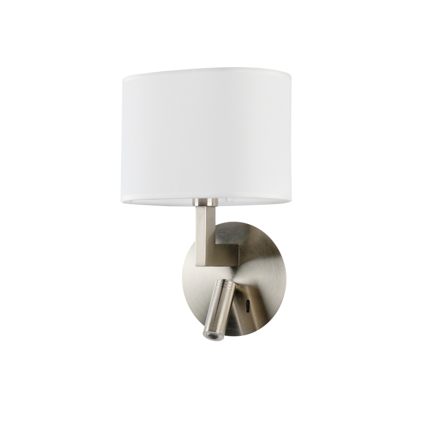 Brilagi - LED zidna lampa DAYA 1xE14/40W/230V + LED/3W bela/mat hrom