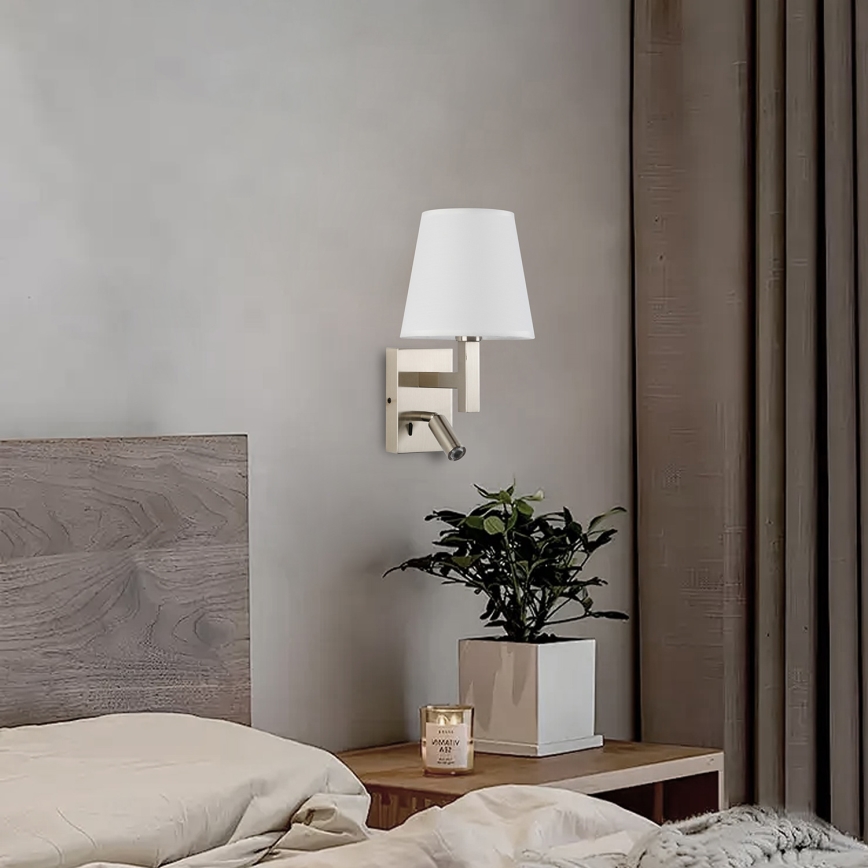 BRILAGI - LED zidna lampa DEYA 1xE14/40W/230V + LED/3W bela/mat hrom