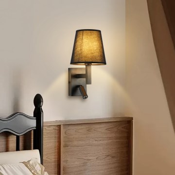 Brilagi - LED zidna lampa DEYA 1xE14/40W/230V + LED/3W crna