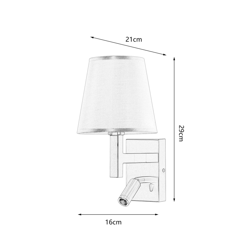 Brilagi - LED zidna lampa DEYA 1xE14/40W/230V + LED/3W crna
