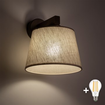 BRILAGI - LED zidna lampa LATTE 1xE27/15W/230V borovina/bež