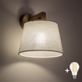 BRILAGI - LED zidna lampa LATTE SABIA 1xE27/15W/230V borovica/bela